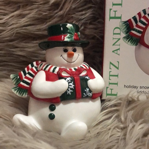 New in Box-Fitz and Floyd Lidded Snowman Box-Ceramic-2003 - Picture 7 of 16